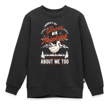 Oies cadeau oie éleveur oie oie - Sweat Premium enfant bio - noir - Devant - AI Model Kid Female (0cm)