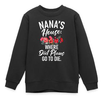 Cadeaux Nana - Sweat Premium enfant bio - noir - Devant - AI Model Kid Female (0cm)