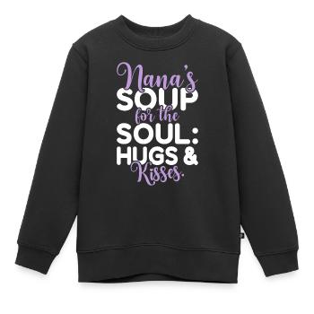 Cadeaux Nana - Sweat Premium enfant bio - noir - Devant - AI Model Kid Female (0cm)