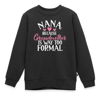 Cadeaux Nana - Sweat Premium enfant bio - noir - Devant - AI Model Kid Female (0cm)