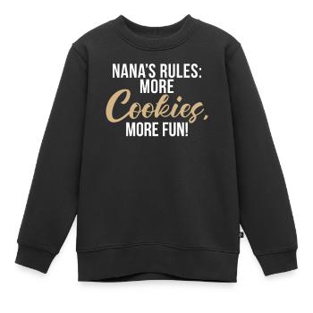 Cadeaux Nana - Sweat Premium enfant bio - noir - Devant - AI Model Kid Female (0cm)