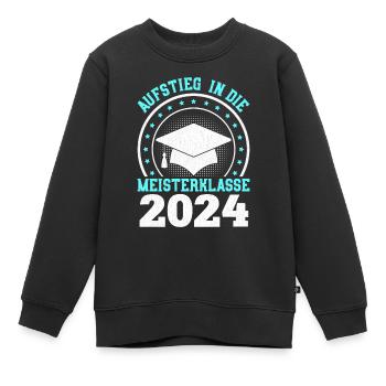 Aufstieg in die Meisterklasse Meister 2024 - Kinder Premium Organic Sweatshirt - Schwarz - Vorne - AI Model Kid Female (0cm)