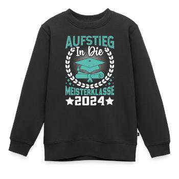 Aufstieg in die Meisterklasse 2024 - Kinder Premium Organic Sweatshirt - Schwarz - Vorne - AI Model Kid Female (0cm)