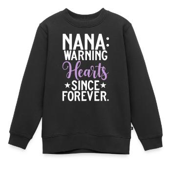 Cadeaux Nana - Sweat Premium enfant bio - noir - Devant - AI Model Kid Female (0cm)