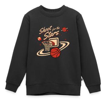 Basketball Shoot for the Stars - Kinder Premium Organic Sweatshirt - Schwarz - Vorne - AI Model Kid Female (0cm)