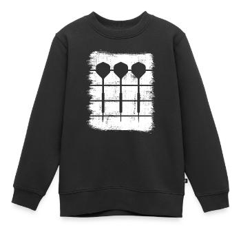 Dartpfeile - Kinder Premium Organic Sweatshirt - Schwarz - Vorne - AI Model Kid Female (0cm)