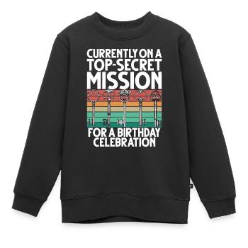 Salle d’évasion - Sweat Premium enfant bio - noir - Devant - AI Model Kid Female (0cm)
