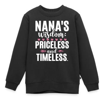 Cadeaux Nana - Sweat Premium enfant bio - noir - Devant - AI Model Kid Female (0cm)