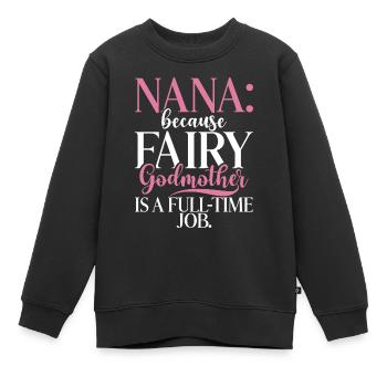 Cadeaux Nana - Sweat Premium enfant bio - noir - Devant - AI Model Kid Female (0cm)