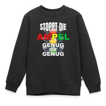 Stoppt die Ampel - genug ist genug - Kinder Premium Organic Sweatshirt - Schwarz - Vorne - AI Model Kid Female (0cm)