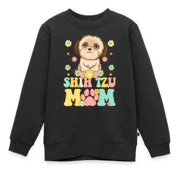 Groovy Hundeliebhaberin - Kinder Premium Organic Sweatshirt - Schwarz - Vorne - AI Model Kid Female (0cm)