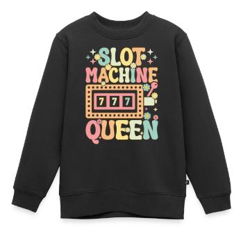Groovy Casino Lovers Jeux d’argent - Sweat Premium enfant bio - noir - Devant - AI Model Kid Female (0cm)