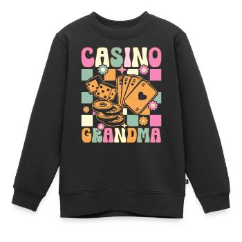 Groovy Slot Machine Casino Liebhaber Glücksspiel - Kinder Premium Organic Sweatshirt - Schwarz - Vorne - AI Model Kid Female (0cm)