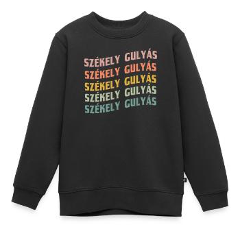 Szekely Gulyas - Sweat Premium enfant bio - noir - Devant - AI Model Kid Female (0cm)