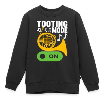 Cor Cuivres - Sweat Premium enfant bio - noir - Devant - AI Model Kid Female (0cm)