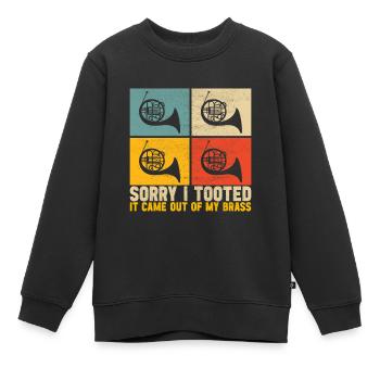 Cor Cuivres - Sweat Premium enfant bio - noir - Devant - AI Model Kid Female (0cm)