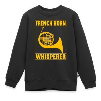 Cor Cuivres - Sweat Premium enfant bio - noir - Devant - AI Model Kid Female (0cm)