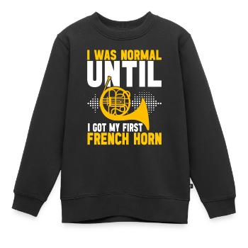 Cor Cuivres - Sweat Premium enfant bio - noir - Devant - AI Model Kid Female (0cm)