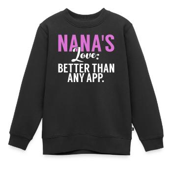 Cadeaux Nana - Sweat Premium enfant bio - noir - Devant - AI Model Kid Female (0cm)