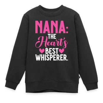 Cadeaux Nana - Sweat Premium enfant bio - noir - Devant - AI Model Kid Female (0cm)