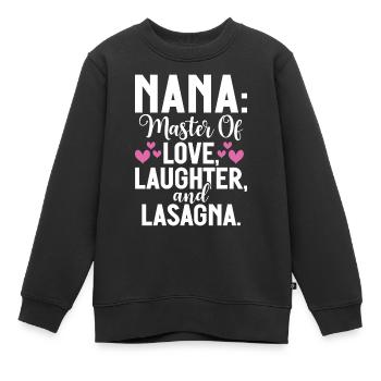 Cadeaux Nana - Sweat Premium enfant bio - noir - Devant - AI Model Kid Female (0cm)