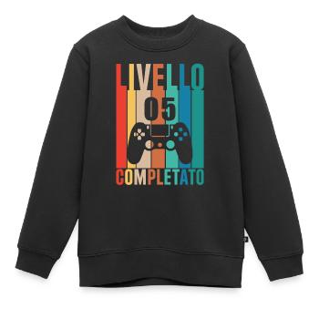 5. Geburtstag Spieler Level 5 Schließe 5 Jahre ab - Kinder Premium Organic Sweatshirt - Schwarz - Vorne - AI Model Kid Female (0cm)