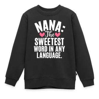 Cadeaux Nana - Sweat Premium enfant bio - noir - Devant - AI Model Kid Female (0cm)