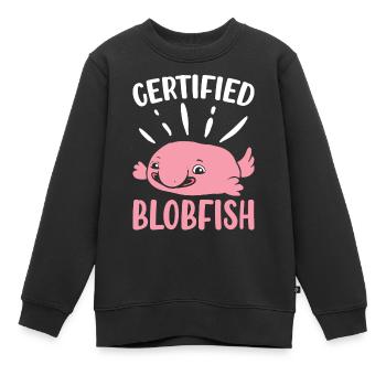 Drôle de créature marine - Sweat Premium enfant bio - noir - Devant - AI Model Kid Female (0cm)