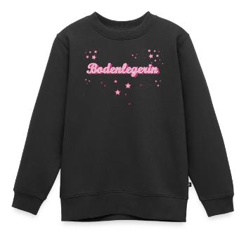 Parkett-Teppich Abschluss-Geschenk Bodenlegerin - Kinder Premium Organic Sweatshirt - Schwarz - Vorne - AI Model Kid Female (0cm)