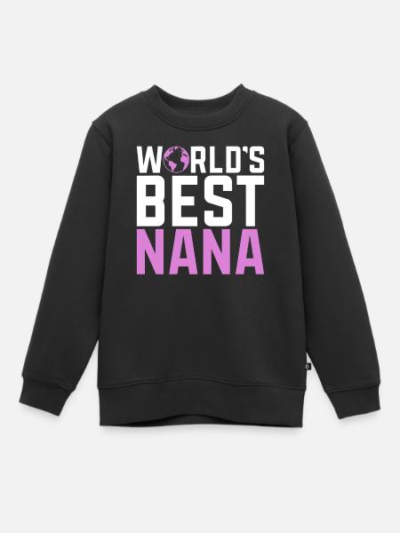 Nana Gifts - Premium børne sweatshirt økologisk - sort