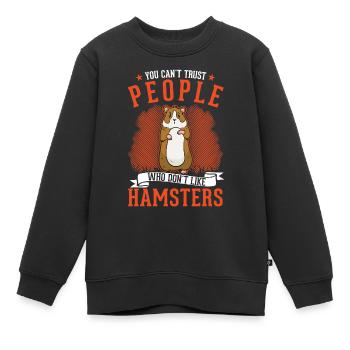 Hamster Hamster Wheel Gold Hamster Hamster - Kids Premium Organic Sweatshirt - black - Front - AI Model Kid Female (0cm)