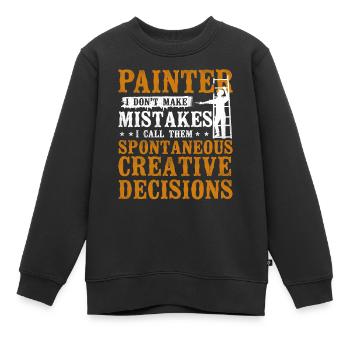 House Painter Decorator Painter I - Kinder Premium Organic Sweatshirt - Schwarz - Vorne - AI Model Kid Female (0cm)