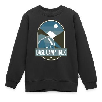 K2 Base Camp Trek - Sweat Premium enfant bio - noir - Devant - AI Model Kid Female (0cm)