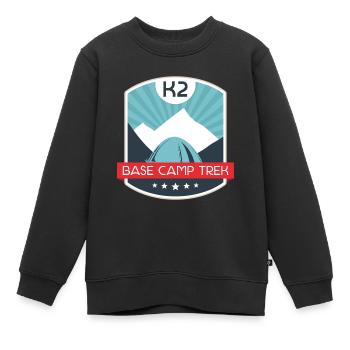 K2 Base Camp Trek - Sweat Premium enfant bio - noir - Devant - AI Model Kid Female (0cm)