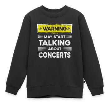 Parler de Concerts drôle - Sweat Premium enfant bio - noir - Devant - AI Model Kid Female (0cm)