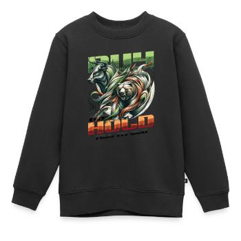 Financial Freedom Actions Investisseur Marché boursier - Sweat Premium enfant bio - noir - Devant - AI Model Kid Female (0cm)