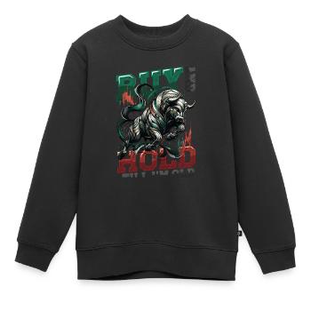 Financial Freedom Actions Investisseur Marché boursier - Sweat Premium enfant bio - noir - Devant - AI Model Kid Female (0cm)
