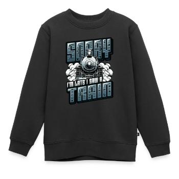 Trainspotting Zug Liebhaber Züge - Kinder Premium Organic Sweatshirt - Schwarz - Vorne - AI Model Kid Female (0cm)