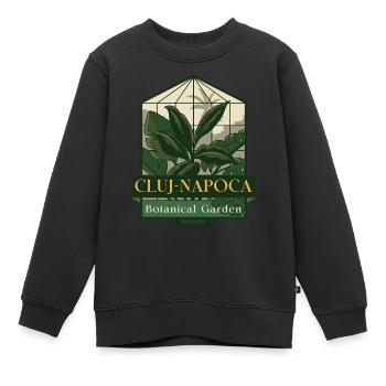 Botanischer Garten Cluj-Napoca - Rumänien - Kinder Premium Organic Sweatshirt - Schwarz - Vorne - AI Model Kid Female (0cm)