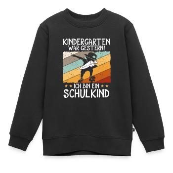 Ich bin ein Schulkind Maximilian - Kinder Premium Organic Sweatshirt - Schwarz - Vorne - AI Model Kid Female (0cm)