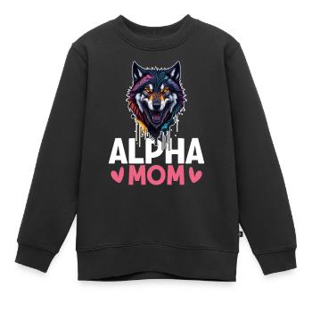 Weiblicher Alpha-Wolf - Kinder Premium Organic Sweatshirt - Schwarz - Vorne - AI Model Kid Female (0cm)