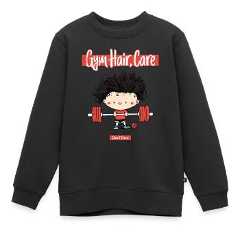 Unbeschwerter Workout-Charme - Kinder Premium Organic Sweatshirt - Schwarz - Vorne - AI Model Kid Female (0cm)
