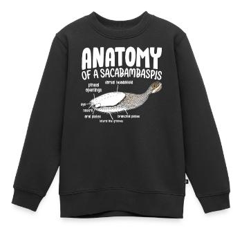 Poisson Meme - Sweat Premium enfant bio - noir - Devant - AI Model Kid Female (0cm)