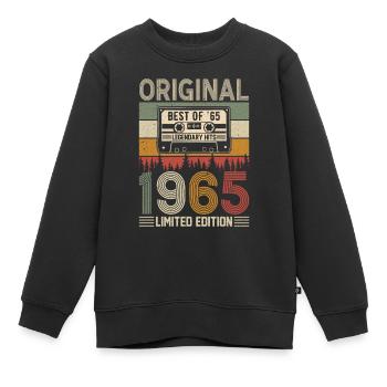 Geboren Legenden '65 - Kinder Premium Organic Sweatshirt - Schwarz - Vorne - AI Model Kid Female (0cm)