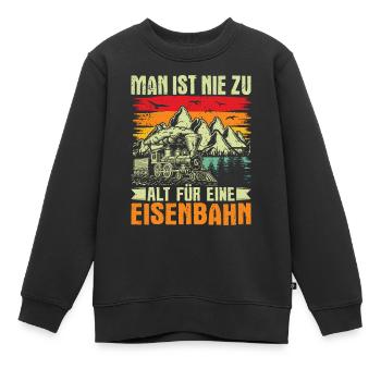 Modelleisenbahner Eisenbahner Geschenkidee - Kinder Premium Organic Sweatshirt - Schwarz - Vorne - AI Model Kid Female (0cm)