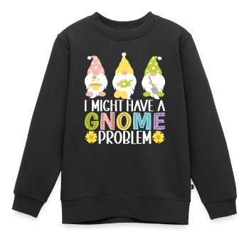 Gartenzwerge Gartenarbeit - Kinder Premium Organic Sweatshirt - Schwarz - Vorne - AI Model Kid Female (0cm)