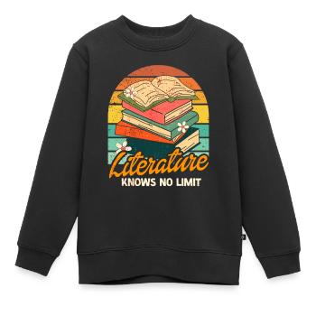 Livres interdits Amateurs de livres Lire des livres Livres - Sweat Premium enfant bio - noir - Devant - AI Model Kid Female (0cm)