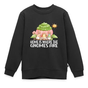 Gartenzwerge Gartenarbeit - Kinder Premium Organic Sweatshirt - Schwarz - Vorne - AI Model Kid Female (0cm)