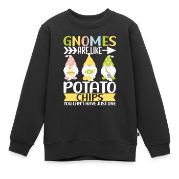 Gartenzwerge Gartenarbeit - Kinder Premium Organic Sweatshirt - Schwarz - Vorne - AI Model Kid Female (0cm)