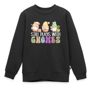 Gartenzwerge Gartenarbeit - Kinder Premium Organic Sweatshirt - Schwarz - Vorne - AI Model Kid Female (0cm)